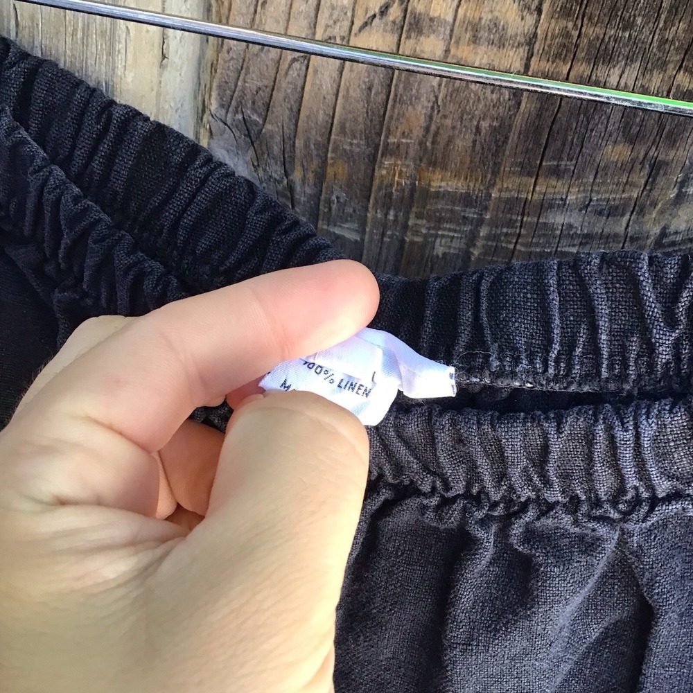 Bryn Walker Black Linen Balloon Pants Women's XL Made in USA - Picture 5 of 7